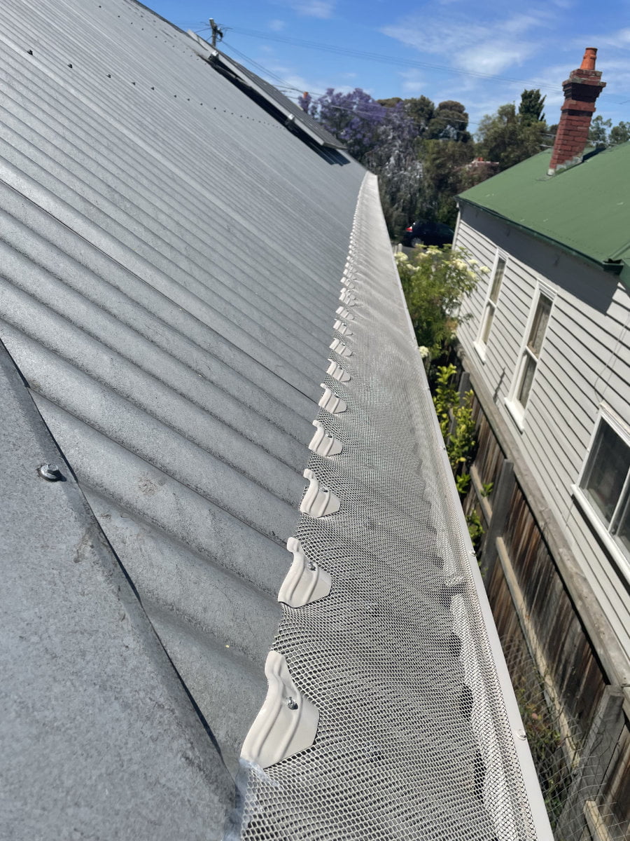 Leaf Safe gutter guard installed on a roof